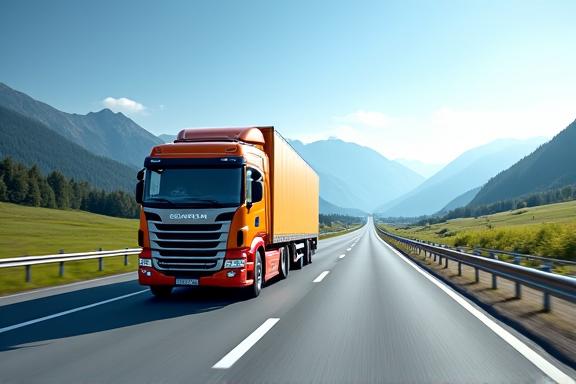 Lastwagen auf einer österreichischen Autobahn
