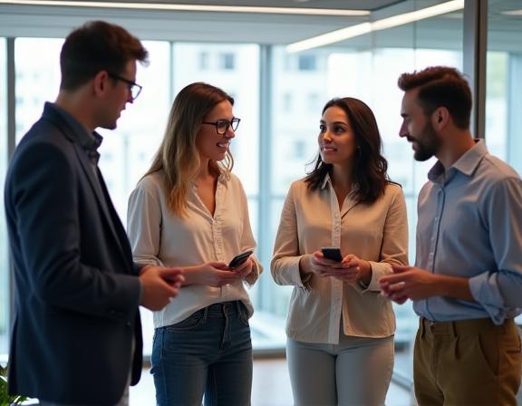 Das AustoSom Team in einer professionellen Besprechung